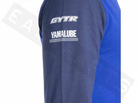 T-shirt maniche lunghe YAMAHA Paddock Blue TeamWear 2024 Ama Blu Uomo